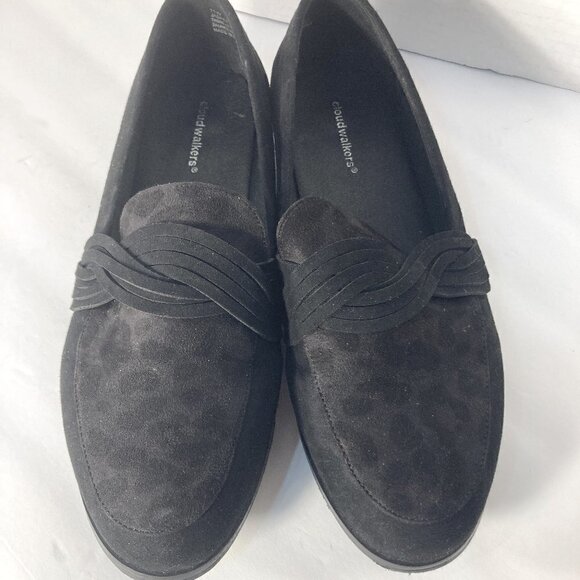 cloudwalkers Shoes - Cloudwalkers SZ 11W Jasper Anima; Print Charcoal black suede loafers